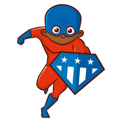 Superhero boy Cartoon character