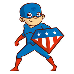 Superhero boy Cartoon character