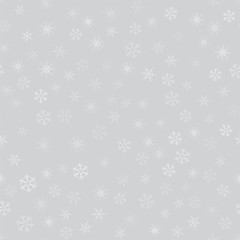 abstract seamless pattern of snowflakes. Christmas background for design of posters, postcards, invitation for the new year.