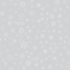 abstract seamless pattern of snowflakes. Christmas background for design of posters, postcards, invitation for the new year.