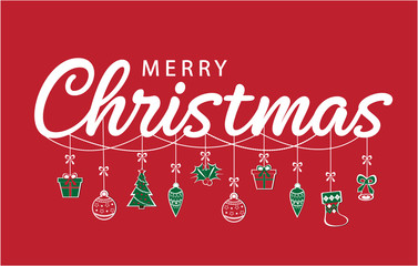 Merry Christmas greeting card or background. vector illustration.