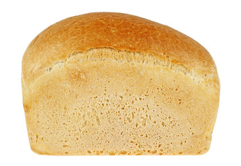 White bread loaf isolated on a white background
