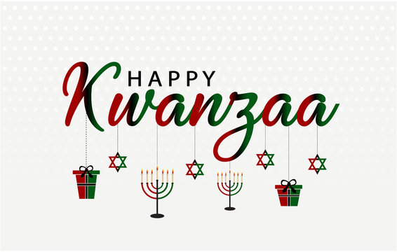Happy Kwanzaa card or background. vector illustration.