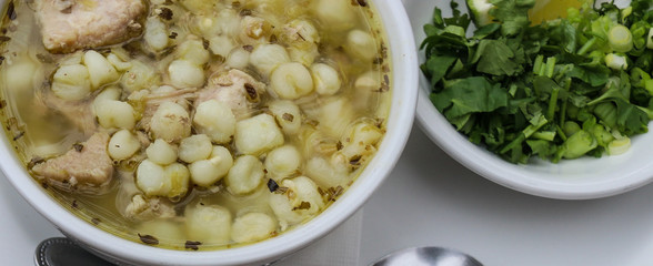 Food for the soul, a New Mexico tradition, Pazole with green Chile 