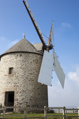 Beautiful active wind mill in France