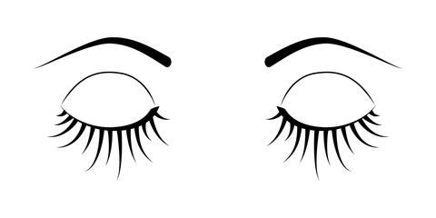 closed eyes eyelash extensions