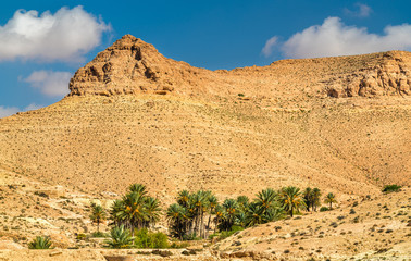 Arid landscape near Chenini in South Tunisia