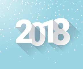 2018 - Bonne année neige - happy new year snowflake - background