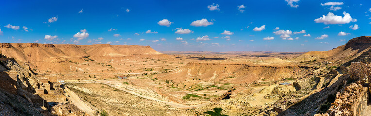 Arid landscape near Chenini in South Tunisia