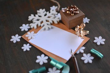 Fototapeta na wymiar Christmas card with decoration
