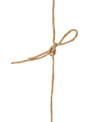 A mail knot wrapping on white