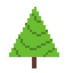 pixel art pine tree 