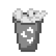 trash can icon pixel art