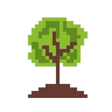 Tree Pixel Art Icon