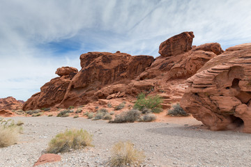 Valley Of Fire - National State Park in Desert Near Las Vegas, Nevada USA