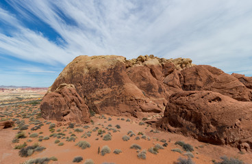 Fototapeta na wymiar Valley Of Fire - National State Park in Desert Near Las Vegas, Nevada USA