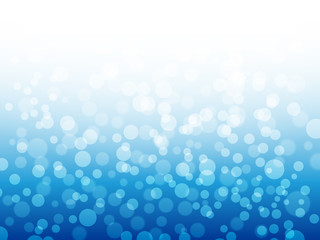 Bokeh lights on blue background. Winter design. Blue abstract christmas background. Vector illustration