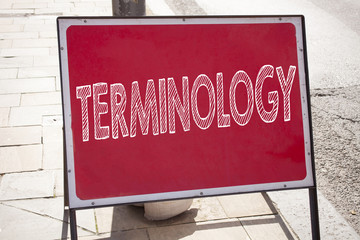 Conceptual hand writing text caption inspiration showing Terminology. Business concept for Medical...
