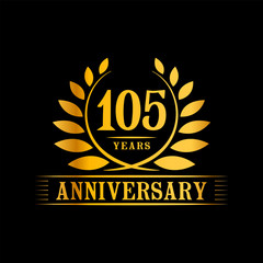 105 years anniversary logo template. 
