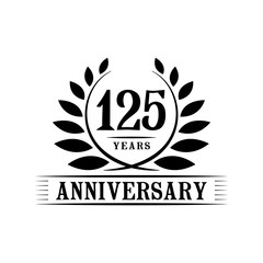 125 years anniversary logo template. 

