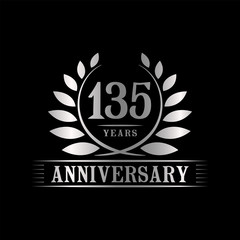 135 years anniversary logo template. 
