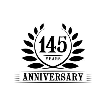 145 years anniversary logo template. 
