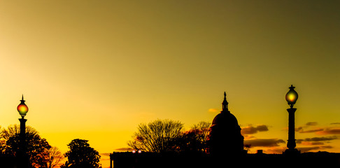 US Capital Building Silhouette 