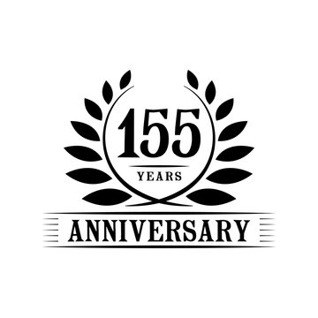 155 years anniversary logo template. 
