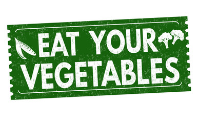 Eat your vegetables grunge rubber stamp