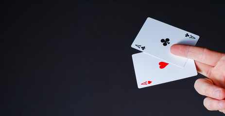 aces in hand, game with cards