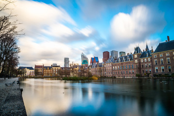 Beautiful view of The Hague at sunset, Netherlands, Europe