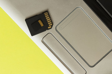 SD card with adapter for laptop