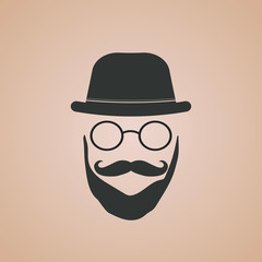 Hipster Bearded Illustration