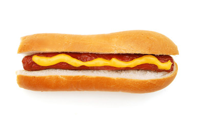 isolated hot dog on white background