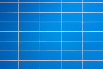 Blue tiled wall