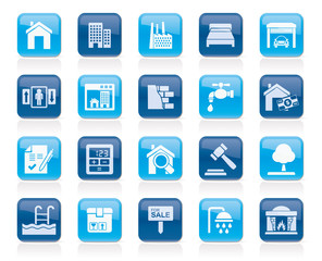 Real Estate services Icons - Vector Icon Set