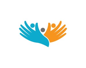 Fototapeta na wymiar Hand Care Logo Template