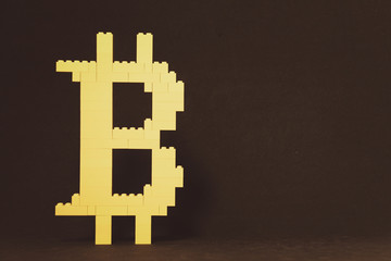 bitcoin sign black background