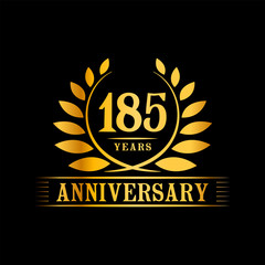 185 years design template. Anniversary vector and illustration template.