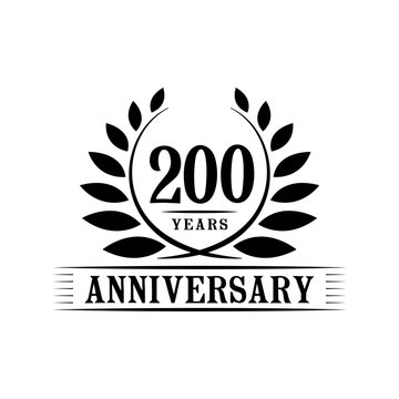 200 years design template. Anniversary vector and illustration template.