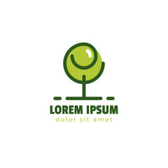 Tree logo, simple logo template design