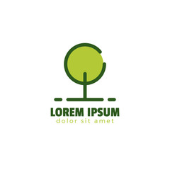 Tree logo, simple logo template design