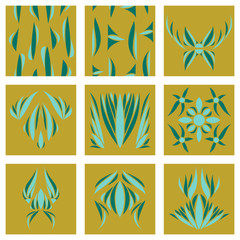 Set of patterns icons .Collection of swatches memphis patterns - seamless. Retro fashion style 80-90s. Abstract patters for wall