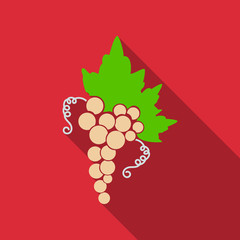 Grape Icon Food Fruits. Silhouette of vector icon with shadow