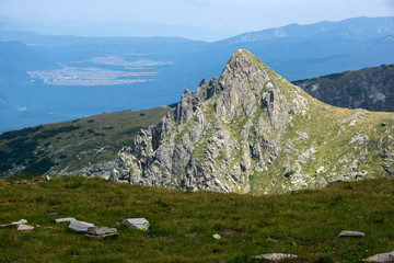 Fototapeta na wymiar Amazing Panoramic Landscape near The Seven Rila Lakes, Bulgaria