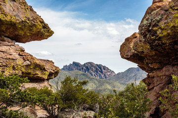 Geronimo's face in the rocks looks skyward at Chiricahua National Monument of southern Arizona.