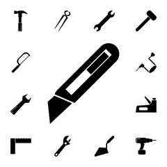 Stationery Knife Icon. Set of construction tools icons. Web Icons Premium quality graphic design. Signs, outline symbols collection, simple icons for websites, web design, mobile
