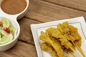 Pork Satay and Peanut Sauce