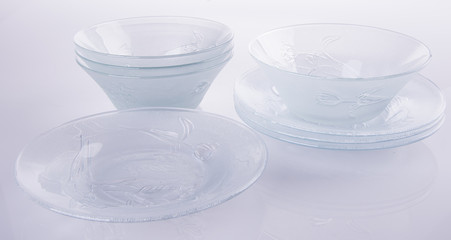 glass bowl on a background