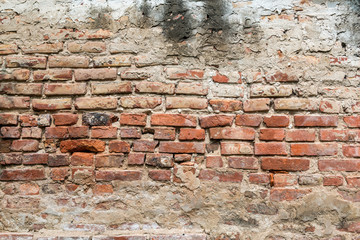 The beautiful old brick wall for background